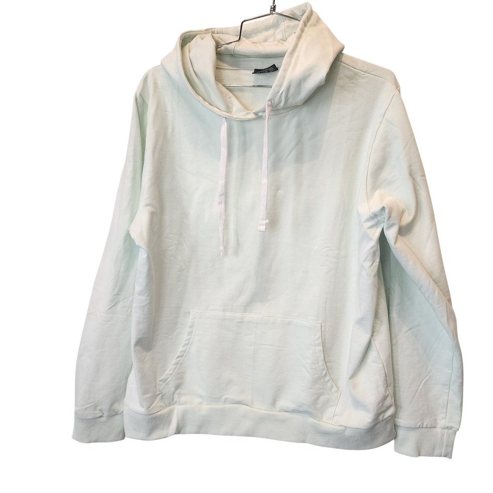 Real Essentials Hoodie Sweatshirt Mens XXL Light Green Pullover Fleece Cozy NWOT